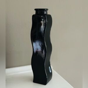 IKEA Skämt black glass squiggle vase